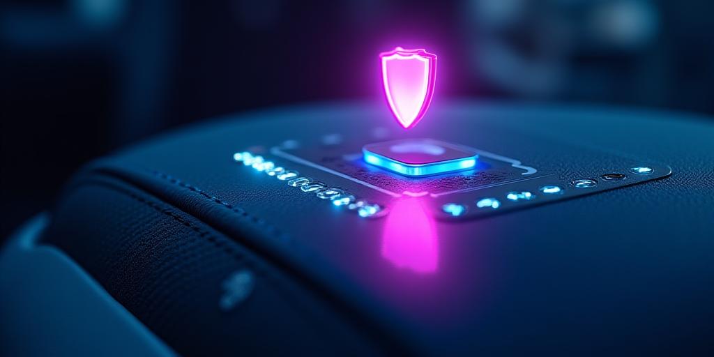 A clean, high-tech interface representing data security and car detailing professionalism